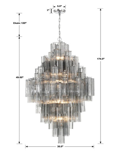 Ayla Tiered 20 - Light Chandelier - Cyran Lamps