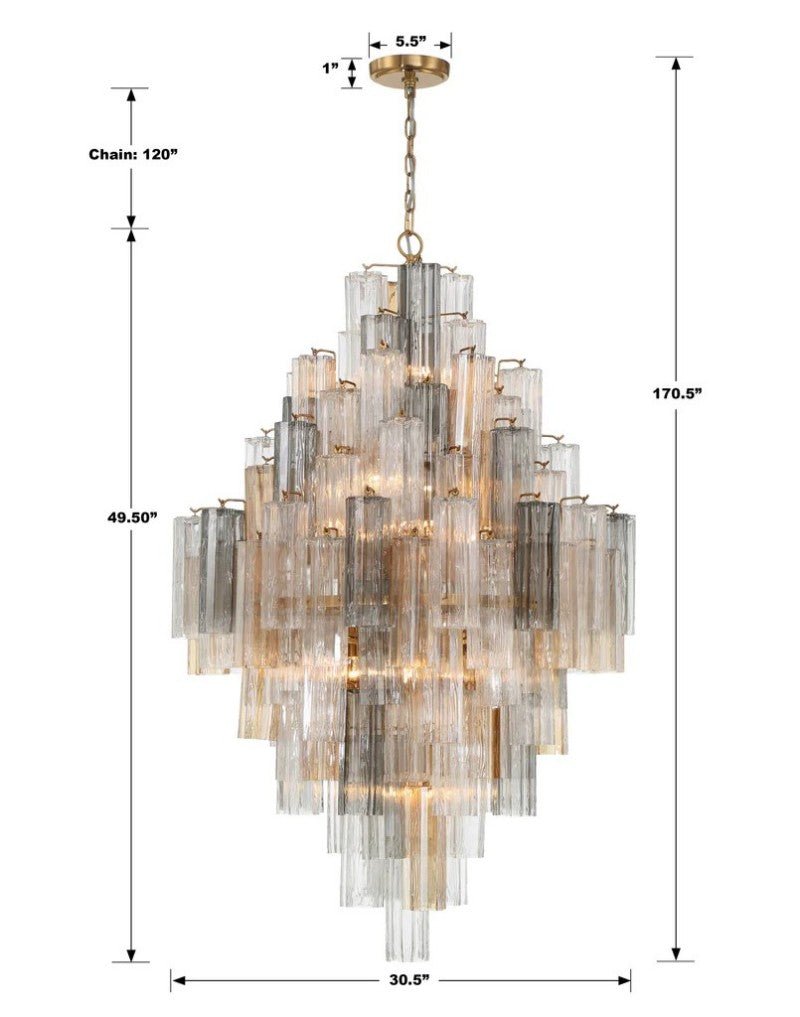 Ayla Tiered 20 - Light Chandelier - Cyran Lamps