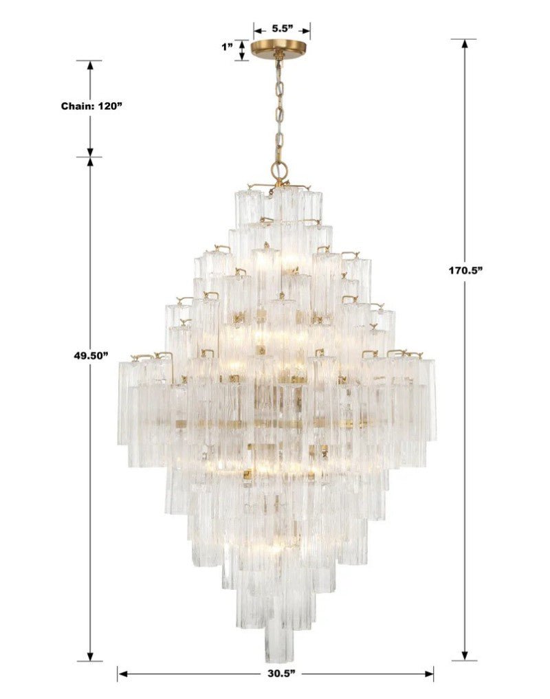 Ayla Tiered 20 - Light Chandelier - Cyran Lamps