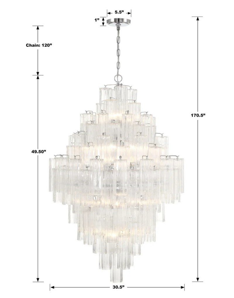 Ayla Tiered 20 - Light Chandelier - Cyran Lamps