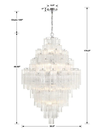 Ayla Tiered 20 - Light Chandelier - Cyran Lamps
