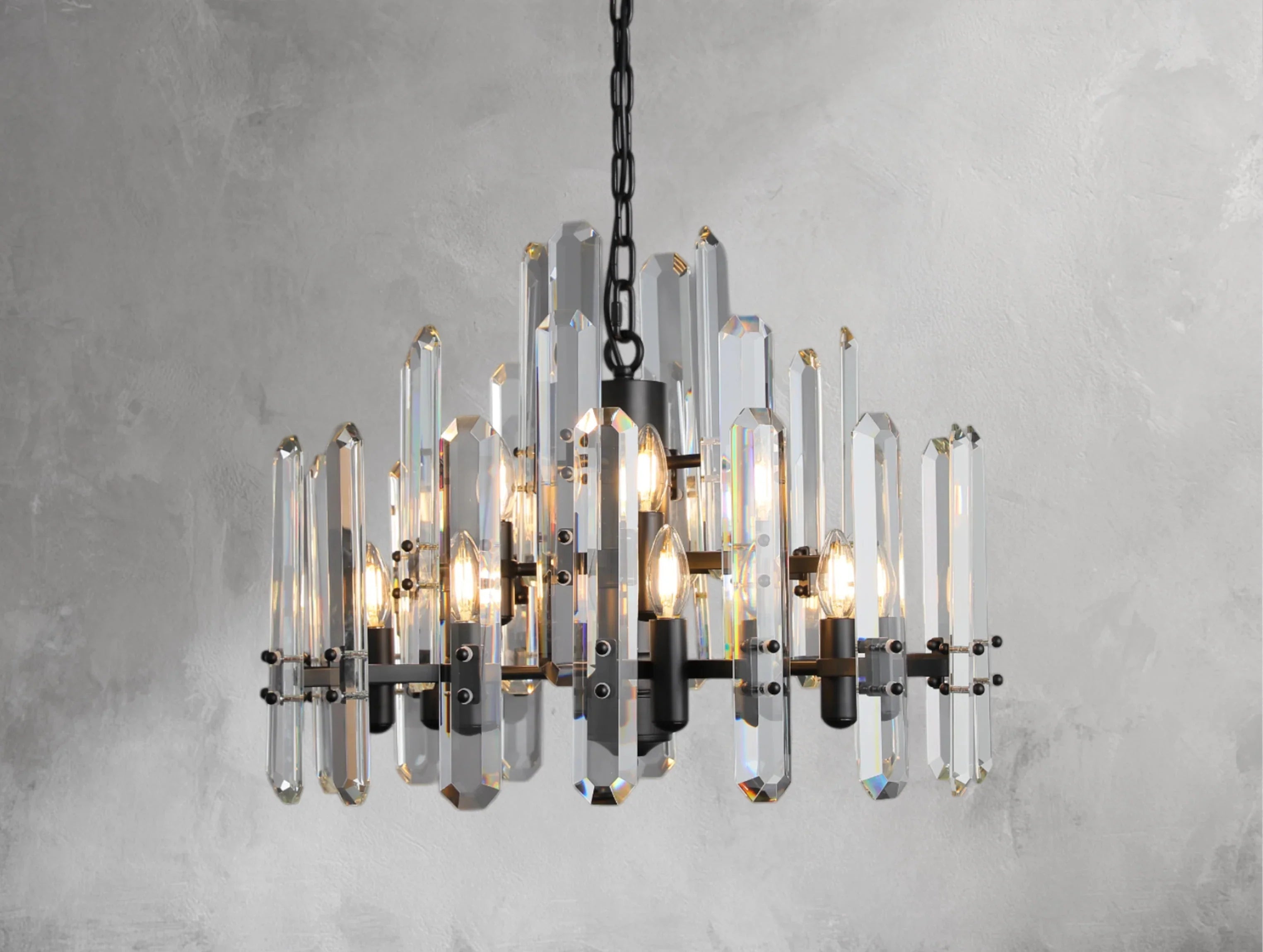 Baingham Round Chandelier - Cyran Lamps