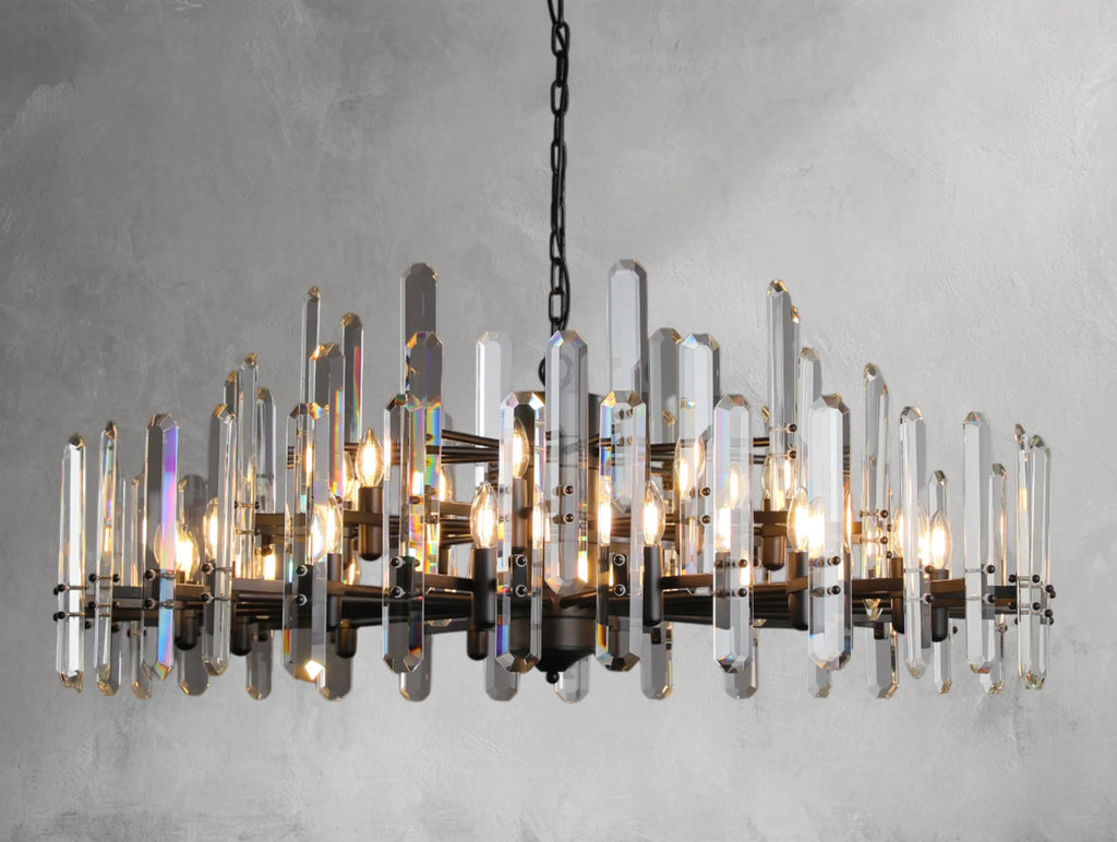 Baingham Round Chandelier - Cyran Lamps