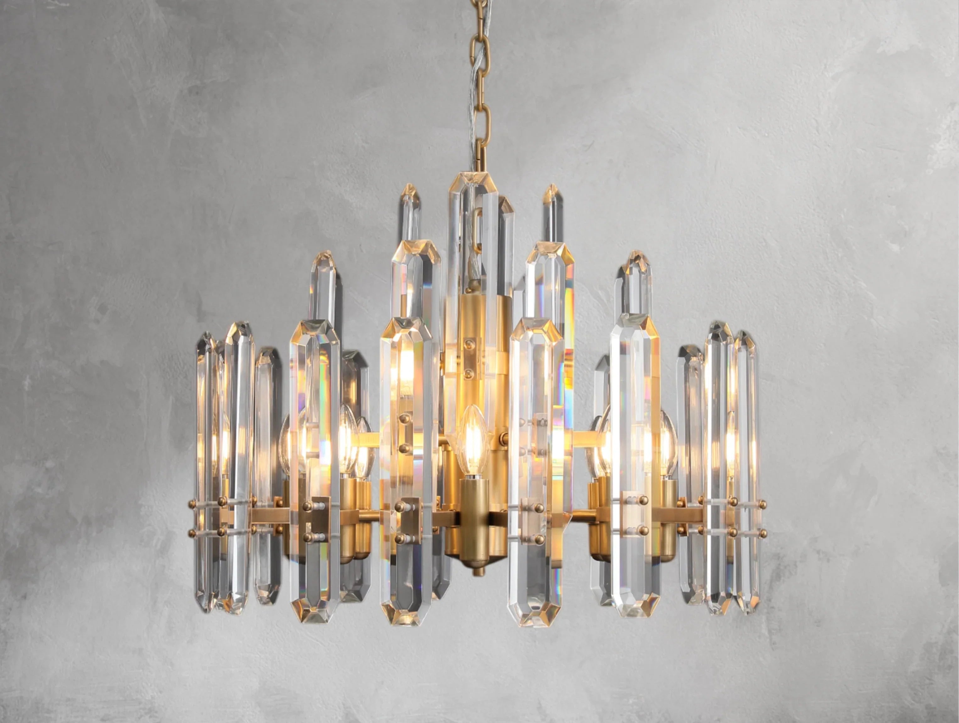 Baingham Round Chandelier - Cyran Lamps