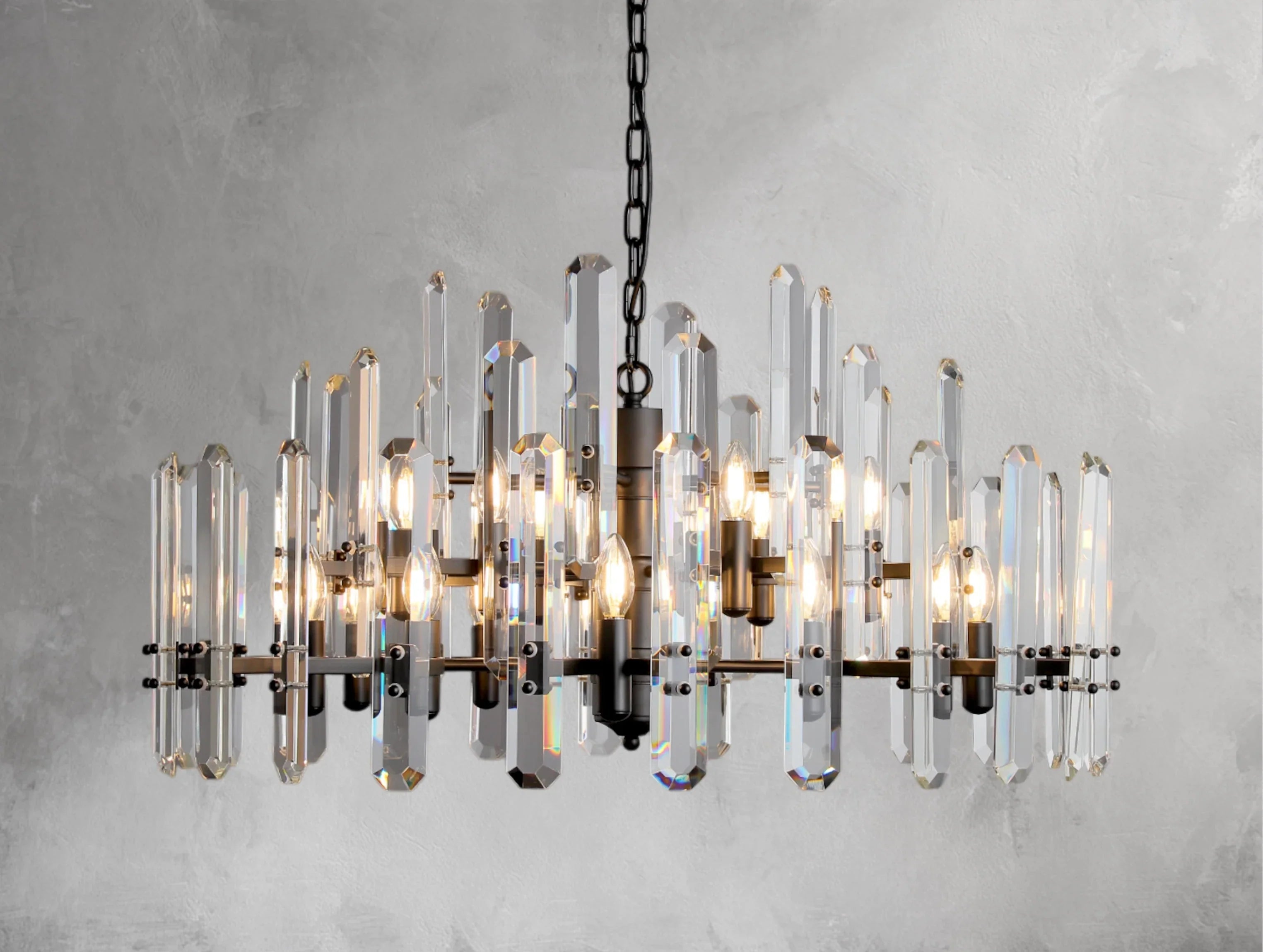 Baingham Round Chandelier - Cyran Lamps