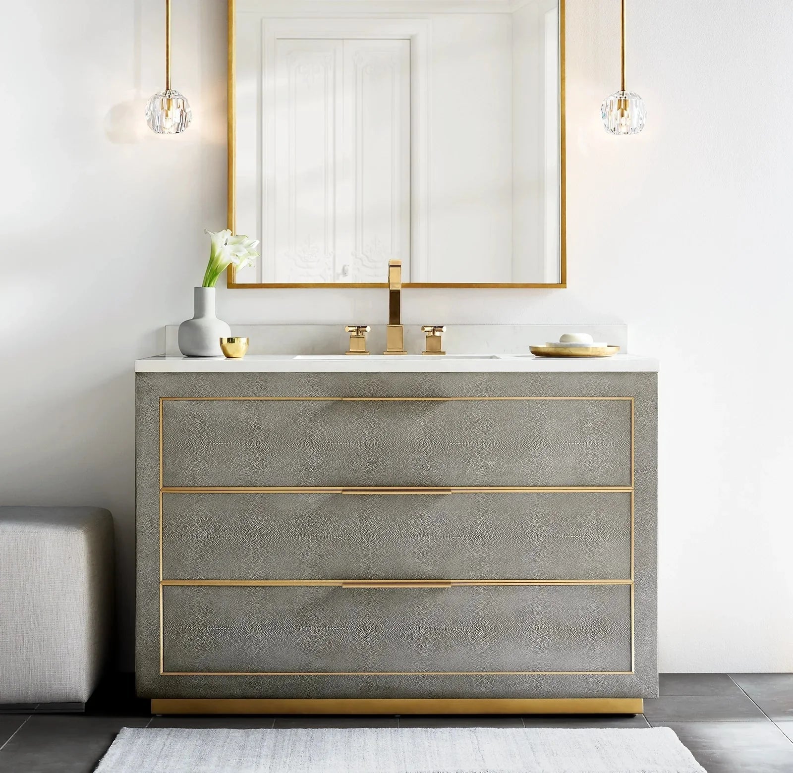 Beula De Clear Cristal Glass Rod Pendant - Cyran Lamps