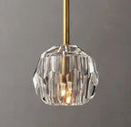 Beula De Clear Cristal Glass Rod Pendant - Cyran Lamps