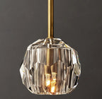Beula De Clear Cristal Glass Rod Pendant - Cyran Lamps