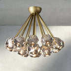 Beula De Clear/ Smoke Cristal Flushmount 24" - Cyran Lamps