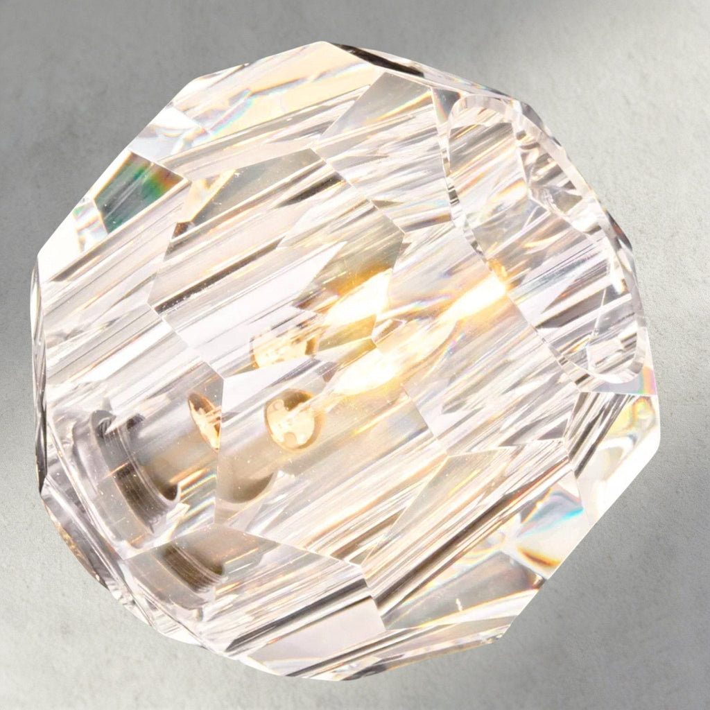 Beula De Clear/ Smoke Cristal Flushmount 24" - Cyran Lamps