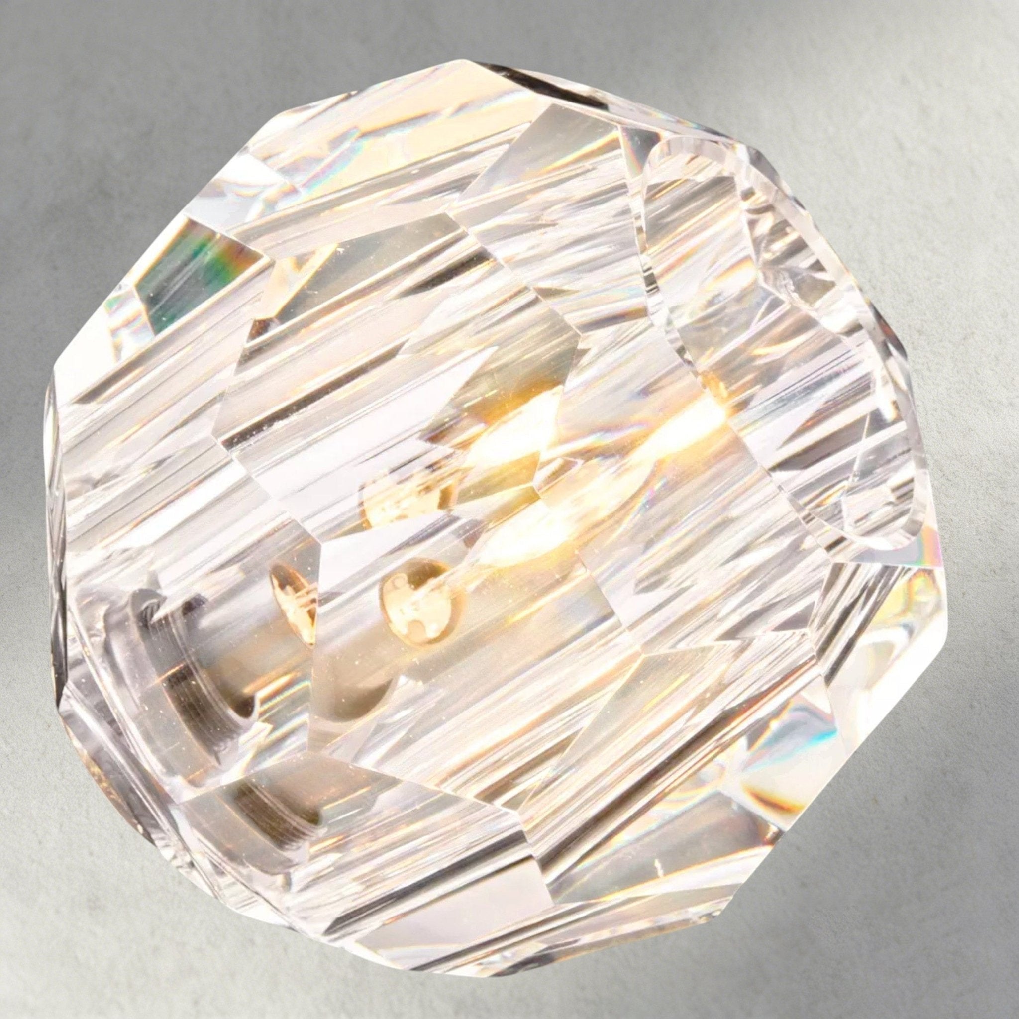 Beula De Clear/ Smoke Cristal Flushmount 24" - Cyran Lamps