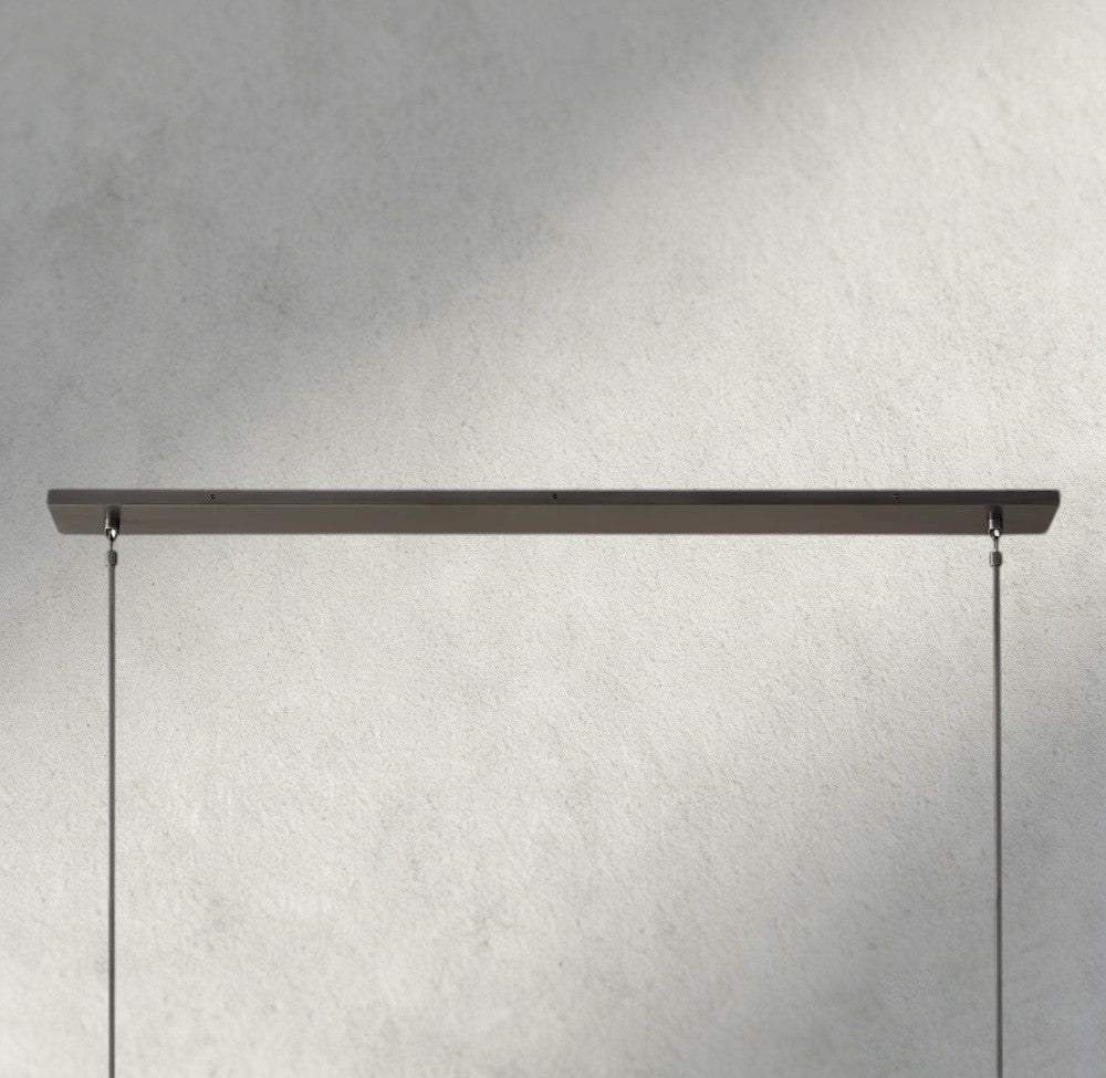 Beula De Cristal Clear Glass Linear Chandelier 48", 60" - Cyran Lamps