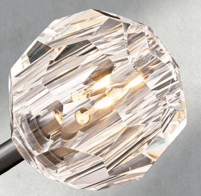 Beula De Cristal Clear Glass Linear Chandelier 48", 60" - Cyran Lamps