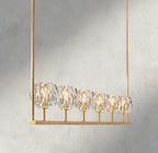 Beula De Cristal Clear Glass Linear Chandelier 48", 60" - Cyran Lamps