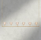 Beula De Cristal Clear Glass Linear Chandelier 48", 60" - Cyran Lamps