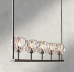 Beula De Cristal Clear Glass Linear Chandelier 48", 60" - Cyran Lamps