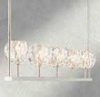 Beula De Cristal Clear Glass Linear Chandelier 48", 60" - Cyran Lamps