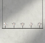 Beula De Cristal Clear Glass Linear Chandelier 48", 60" - Cyran Lamps
