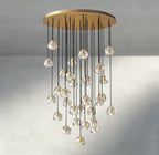 Beula De Cristal Clear/ Smoke Glass Round Cluster Chandelier 14", 19", 24", 30", 40" - Cyran Lamps