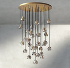 Beula De Cristal Clear/ Smoke Glass Round Cluster Chandelier 14", 19", 24", 30", 40" - Cyran Lamps