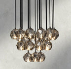 Beula De Cristal Clear/ Smoke Glass Round Cluster Chandelier 14", 19", 24", 30", 40" - Cyran Lamps