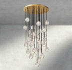 Beula De Cristal Clear/ Smoke Glass Round Cluster Chandelier 14", 19", 24", 30", 40" - Cyran Lamps