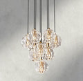 Beula De Cristal Clear/ Smoke Glass Round Cluster Chandelier 14", 19", 24", 30", 40" - Cyran Lamps