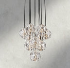 Beula De Cristal Clear/ Smoke Glass Round Cluster Chandelier 14", 19", 24", 30", 40" - Cyran Lamps