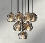 Beula De Cristal Clear/ Smoke Glass Round Cluster Chandelier 14", 19", 24", 30", 40" - Cyran Lamps