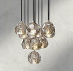 Beula De Cristal Clear/ Smoke Glass Round Cluster Chandelier 14", 19", 24", 30", 40" - Cyran Lamps
