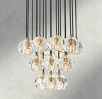 Beula De Cristal Clear/ Smoke Glass Round Cluster Chandelier 14", 19", 24", 30", 40" - Cyran Lamps