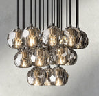 Beula De Cristal Clear/ Smoke Glass Round Cluster Chandelier 14", 19", 24", 30", 40" - Cyran Lamps