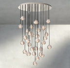 Beula De Cristal Clear/ Smoke Glass Round Cluster Chandelier 14", 19", 24", 30", 40" - Cyran Lamps