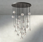 Beula De Cristal Clear/ Smoke Glass Round Cluster Chandelier 14", 19", 24", 30", 40" - Cyran Lamps