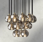 Beula De Cristal Clear/ Smoke Glass Round Cluster Chandelier 14", 19", 24", 30", 40" - Cyran Lamps