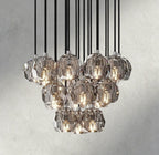 Beula De Cristal Clear/ Smoke Glass Round Cluster Chandelier 14", 19", 24", 30", 40" - Cyran Lamps