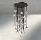 Beula De Cristal Clear/ Smoke Glass Round Cluster Chandelier 14", 19", 24", 30", 40" - Cyran Lamps