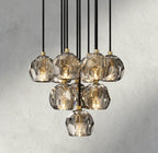Beula De Cristal Clear/ Smoke Glass Round Cluster Chandelier 14", 19", 24", 30", 40" - Cyran Lamps
