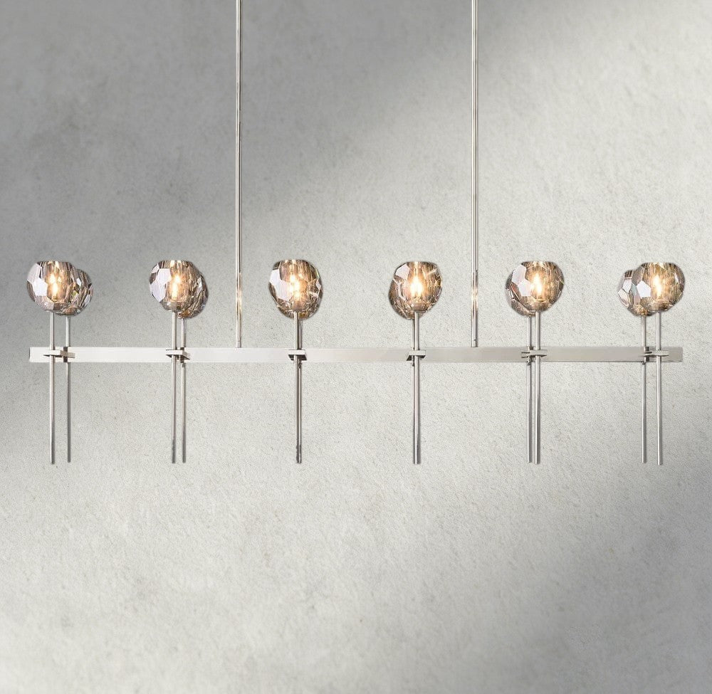 Beula De Cristal Double Linear Chandelier 60" - Cyran Lamps