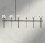 Beula De Cristal Double Linear Chandelier 60" - Cyran Lamps