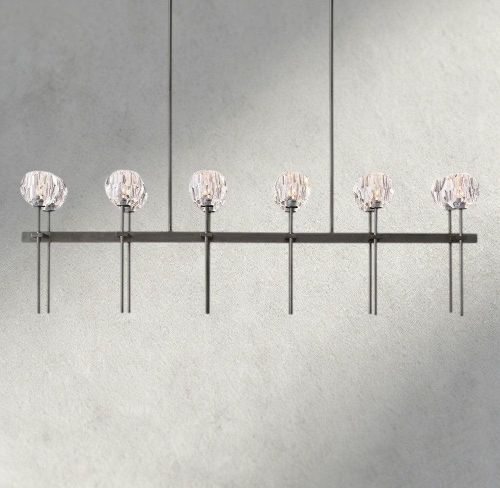 Beula De Cristal Double Linear Chandelier 60" - Cyran Lamps