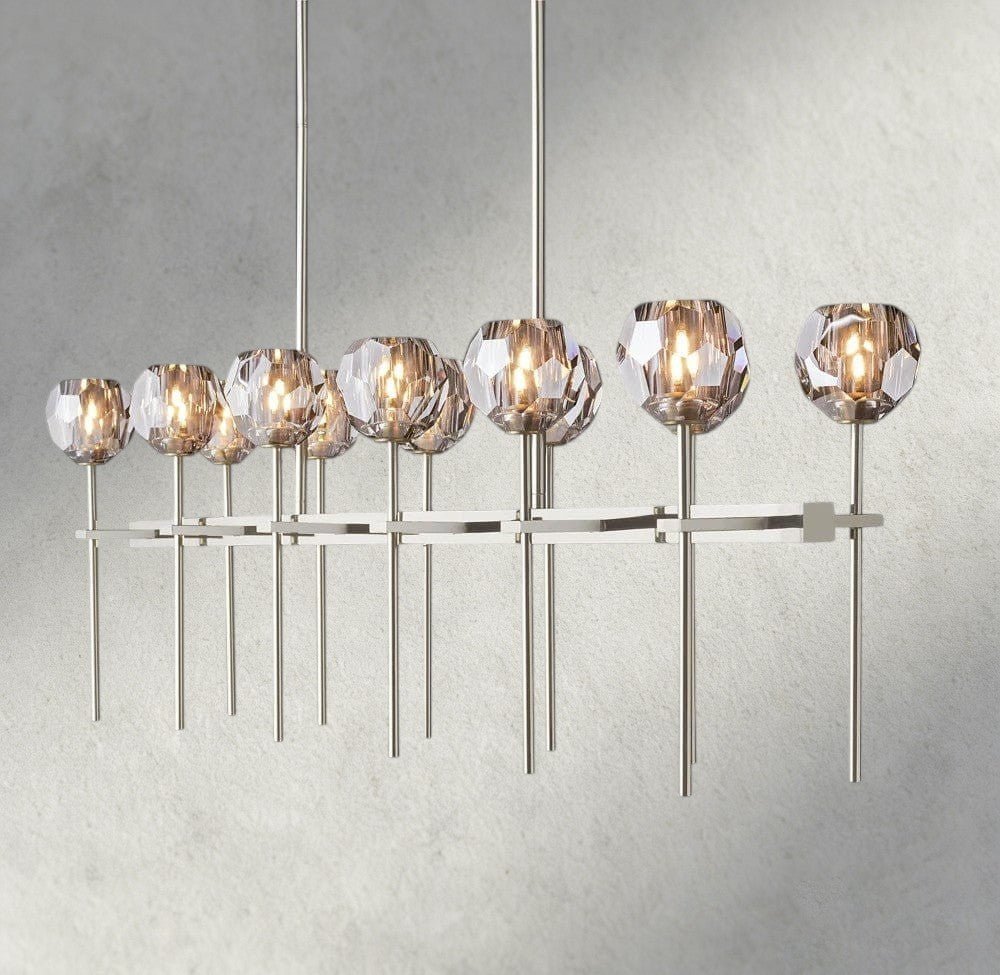 Beula De Cristal Double Linear Chandelier 60" - Cyran Lamps