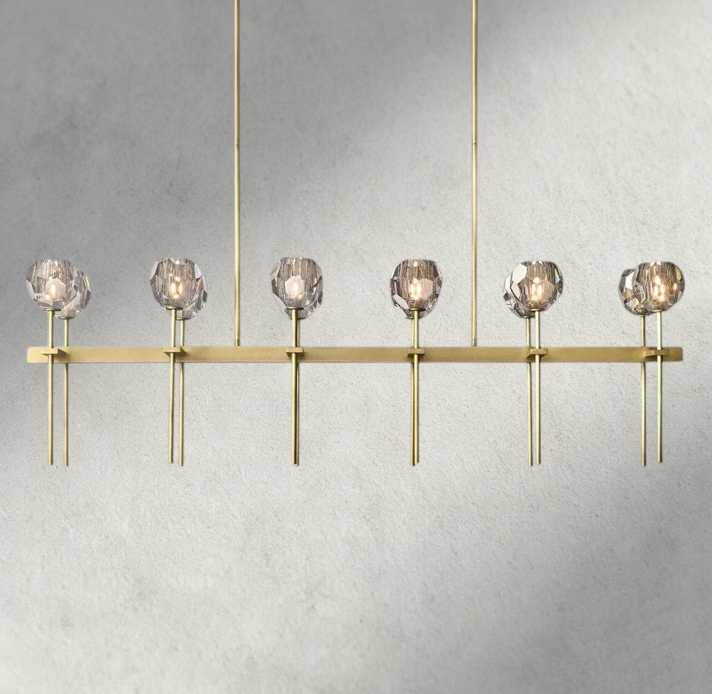 Beula De Cristal Double Linear Chandelier 60" - Cyran Lamps