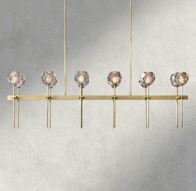 Beula De Cristal Double Linear Chandelier 60" - Cyran Lamps