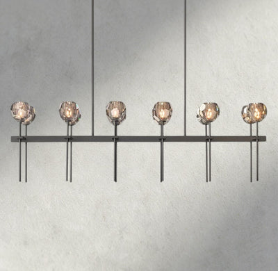 Beula De Cristal Double Linear Chandelier 60" - Cyran Lamps