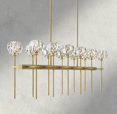 Beula De Cristal Double Linear Chandelier 60" - Cyran Lamps