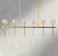 Beula De Cristal Double Linear Chandelier 60" - Cyran Lamps