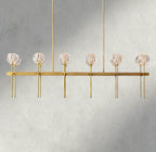 Beula De Cristal Double Linear Chandelier 60" - Cyran Lamps