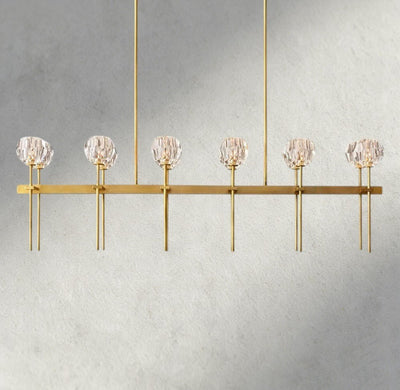 Beula De Cristal Double Linear Chandelier 60" - Cyran Lamps