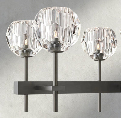 Beula De Cristal Double Linear Chandelier 60" - Cyran Lamps